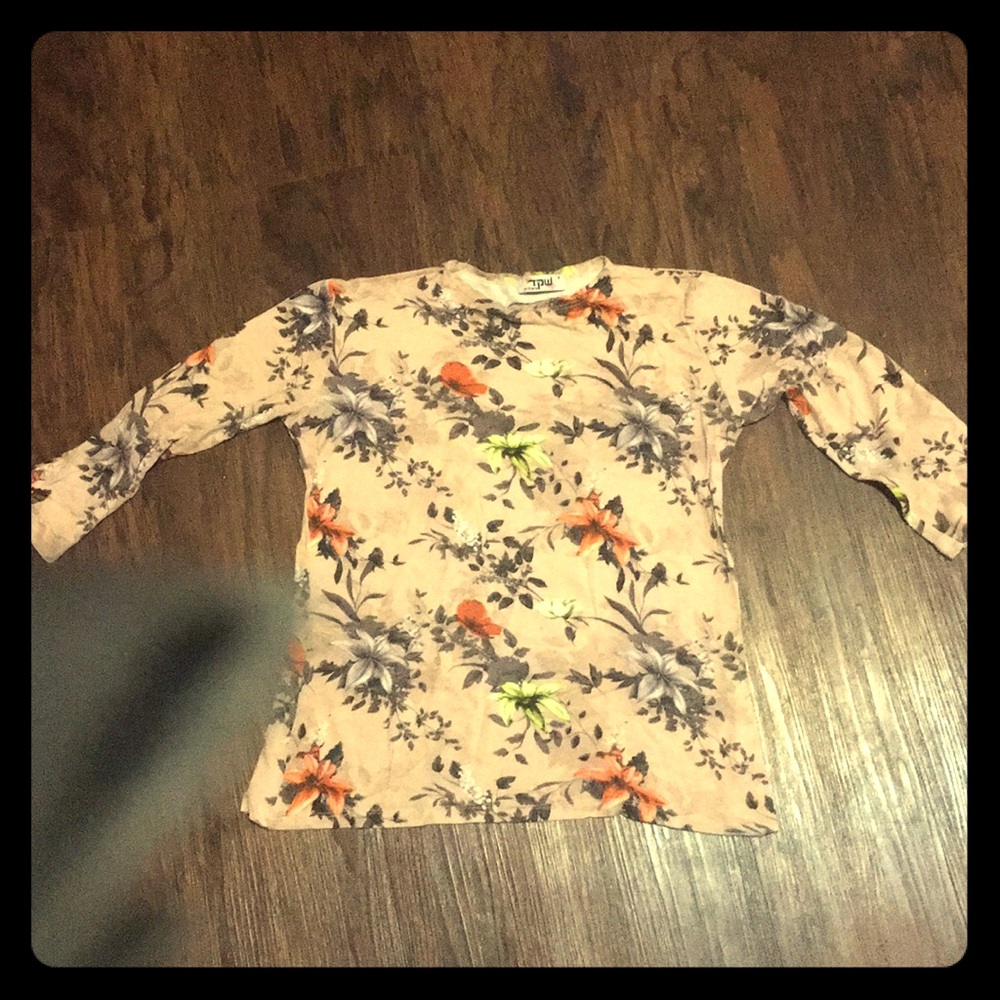 Pink Floral T-shirt modest tznius
